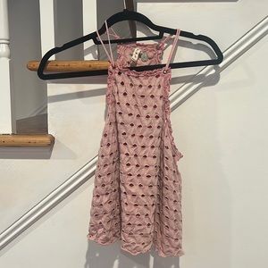 Free People baby pink top in size small